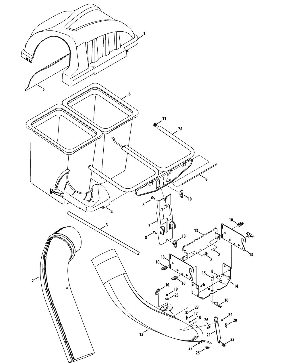 General Assembly (2013 And After) Diagram and Parts List for 19A30003 000-100 Cub Cadet Lawn Tractor
